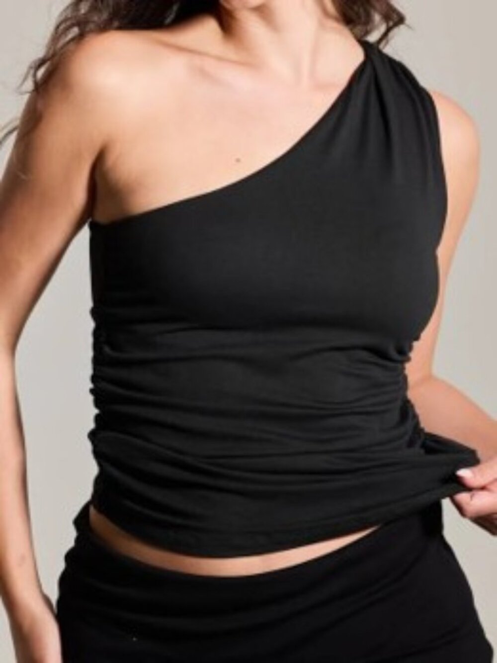ELOQUII One shoulder, rouched side top